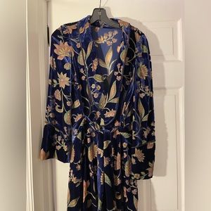 BCBG MaxAzria semi-sheer midi robe/dress